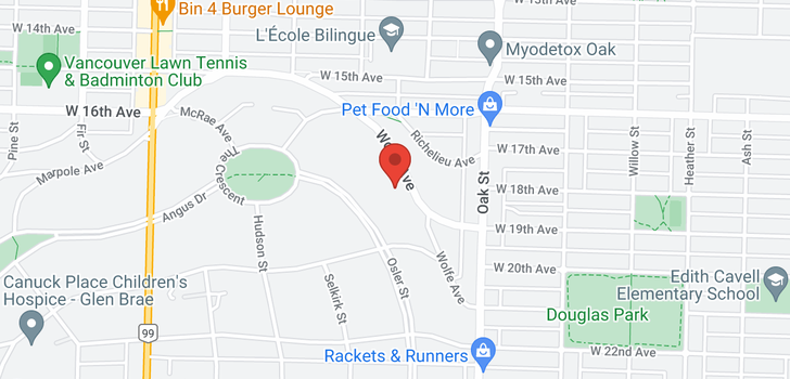 map of 1098 WOLFE AVENUE